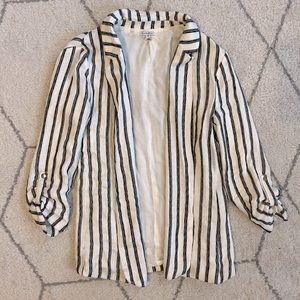 Black and white striped blazer